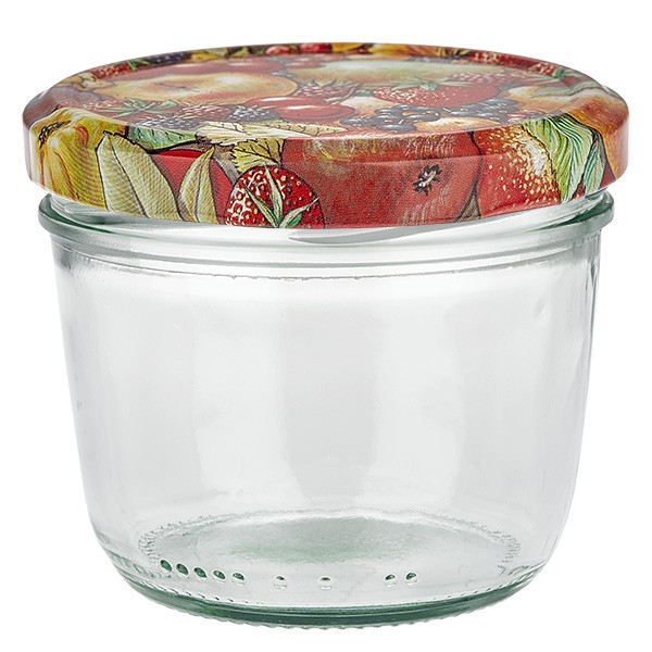 Verre renversé 230ml + couvercle BasicSeal décor fruits UNiTWiST