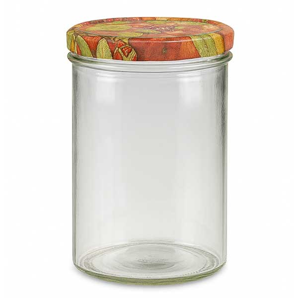 Verre renversé de 435ml + couvercle BasicSeal décor fruits UNiTWiST
