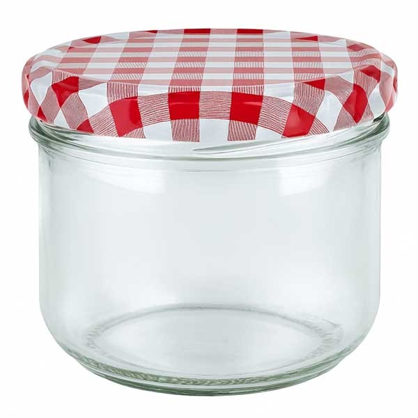 Verre renversé 260ml + couvercle BasicSeal rouge/blanc UNiTWiST