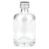 Bouteille en verre 40ml « Attila » avec bouchon à vis argenté UNiTWIST® Bouteille en verre 40ml « Attila » avec bouchon à vis argenté UNiTWIST®