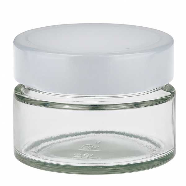 Verre rond 130ml avec couvercle BasicSeal blanc UNiTWIST