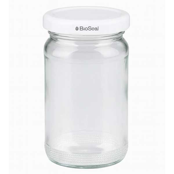 UNiTWIST Runda 110 ml avec couvercle Twist-Off blanc TO48