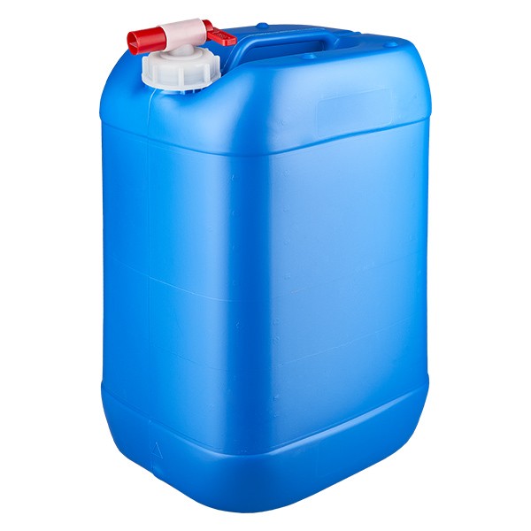Bidon bleu de 25 litres avec robinet de vidange