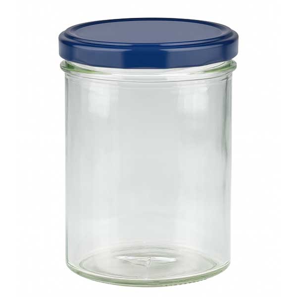 Verre renversé 435ml + couvercle BasicSeal bleu UNiTWIST