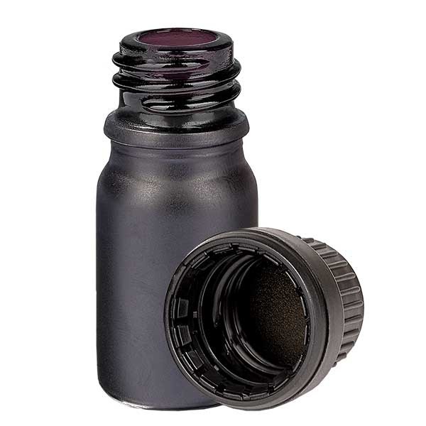 Flacon 5 ml bouchon à vis 11 mm avec bague d&#039;inviolabilité de BlackLine UT18/5 UNiTWIST