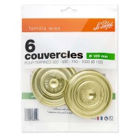 Le Parfait® Familia Wiss 6 couvercles Ø100 mm Le Parfait® Familia Wiss 6 couvercles Ø100 mm
