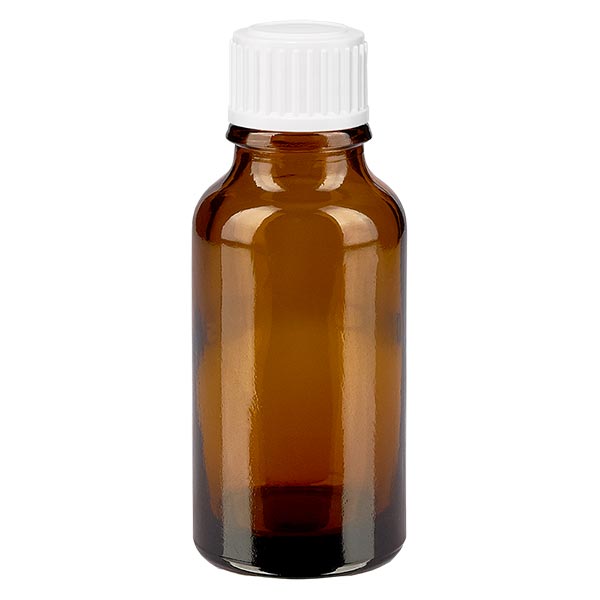 Flacon compte-goutte en verre ambré - 20 ml - pack de 20
