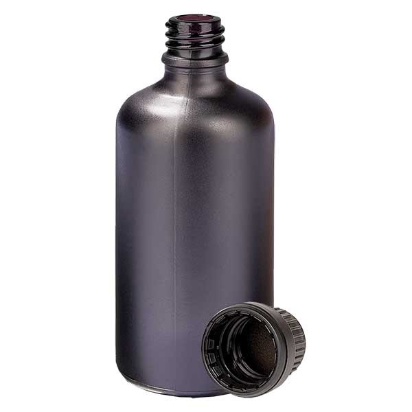 Flacon 100 ml bouchon à vis 11 mm avec bague d&#039;inviolabilité de BlackLine UT18/100 UNiTWIST