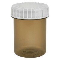 Pot en plastique couleur Shadow 40 ml + couvercle à vis blanc strié en PE, fermeture standard Pot en plastique couleur Shadow 40 ml + couvercle à vis blanc strié en PE, fermeture standard