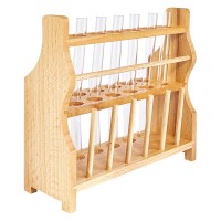 Aperçu: Support pour tubes à essai en bois avec 12 réactifs et soude 100x12 Aperçu: Support pour tubes à essai en bois avec 12 réactifs et soude 100x12