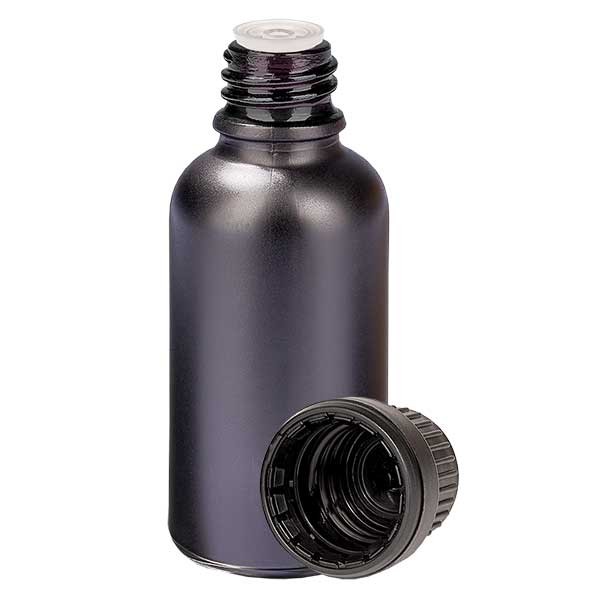 Flacon compte-gouttes 30 ml avec bague d&#039;inviolabilité de 2 mm BlackLine UT18/30 UNiTWIST