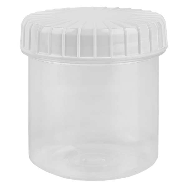 Pot Petpacker clair 100 ml, goulot 38 mm avec couvercle étanche