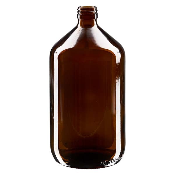 1L Bouteille en verre ambre (1000 ml)