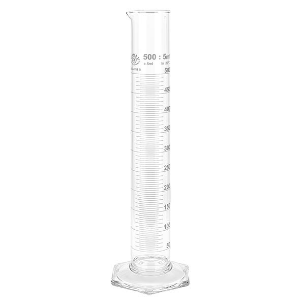 Éprouvette Graduée Plastique 500 Ml - Cylindre De Mesure Transparent Pour Labo, Cuisine, Maison