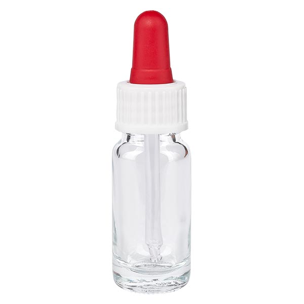 Lot De 10 Flacons En Verre Transparent 2ml - Dimensions 16x25mm - Avec Couvercle Plastique - Neuf