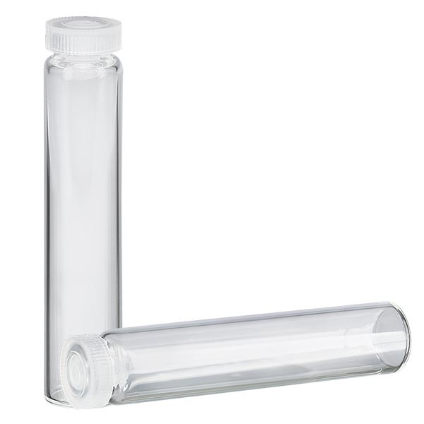 1 tube à échantillon / tube pour essences au bord arrondi, en verre clair 2 ml