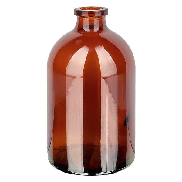 Flacon pour solution injectable, 100 ml en verre ambré