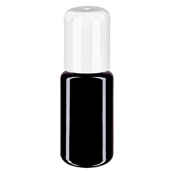 Flacon de déodorant en verre violet 20 ml, déo à bille vide