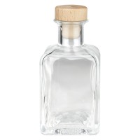 Flacon pharmaceutique « Carré » avec bouchon en liège 200 ml de UNiTWIST® Flacon pharmaceutique « Carré » avec bouchon en liège 200 ml de UNiTWIST®