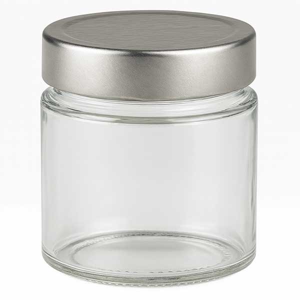 135ml verre rond + couvercle BasicSeal argent profond UNiTWiST