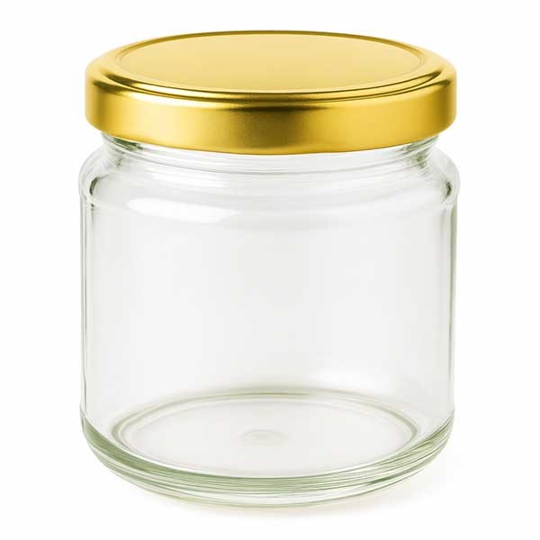 212ml Verre rond avec couvercle BasicSeal or UNiTWIST