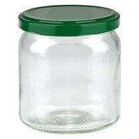 Verre rond 408ml + couvercle BasicSeal vert UNiTWIST Verre rond 408ml + couvercle BasicSeal vert UNiTWIST
