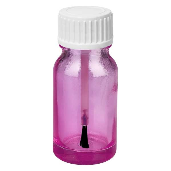 Flacon pinceau 10 ml blanc avec bouchon standard PurpleLine UT18/10