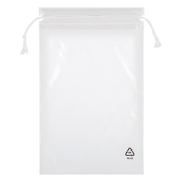 2pcs PEVA Sacs En Plastique Translucides Givrés, Poches À Cordon