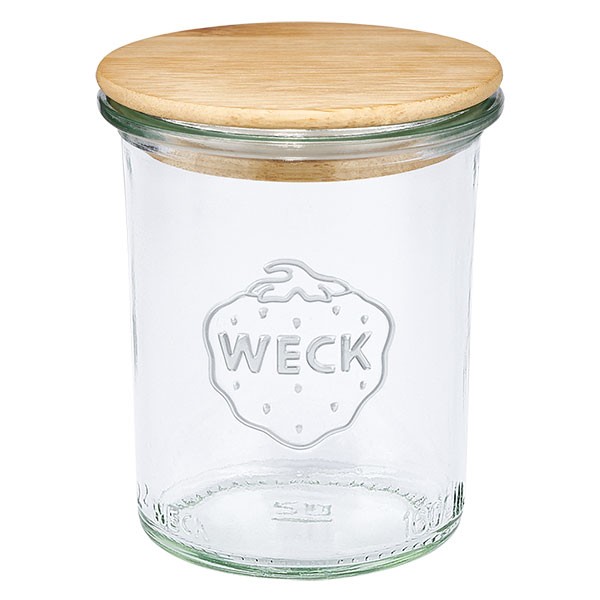Mini bocal conique WECK 160 ml avec couvercle en bois