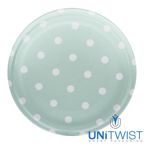 Couvercle BasicSeal 63 mm, points, menthe mat (TO63) UNiTWIST®