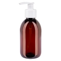 Flacon médical de 250 ml en PET, avec bouchon à vis bleu PP28 Flacon médical de 250 ml en PET, avec bouchon à vis bleu PP28