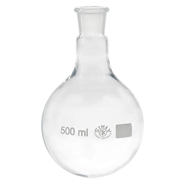 Ballon 500 ml à col large en borosilicate avec rodage normalisé 29/32