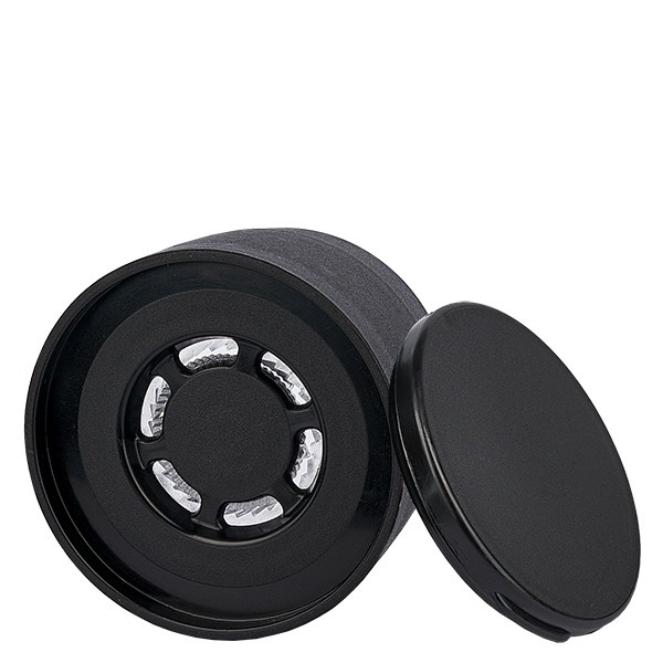 Moulin à visser noir, broyeur en acrylique, réglable pour un broyage gros ou fin, 41 mm, standard