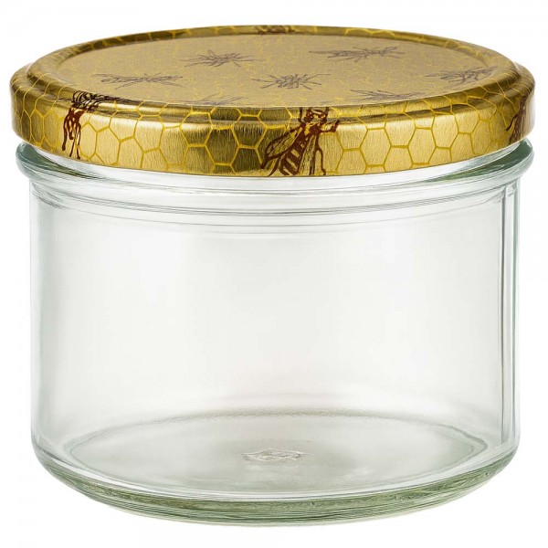 Pot à miel 250 g avec couvercle motif rayon de miel BasicSeal UNiTWIST