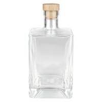 Bouteille en verre 700 ml « Gali » avec bouchon en bois UNiTWIST® Bouteille en verre 700 ml « Gali » avec bouchon en bois UNiTWIST®