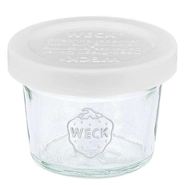Bocal conique WECK 35 ml avec couvercle fraîcheur en plastique
