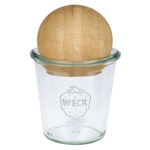 290ml pot haut WECK RR80 avec boule en bois