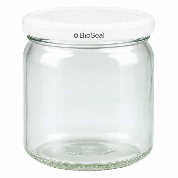 UNiTWIST Runda 408 ml avec couvercle Twist-Off blanc TO82