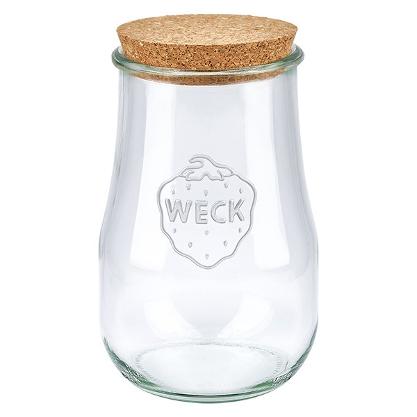 Pot tulipe de 1750ml WECK RR100 avec bouchon nature