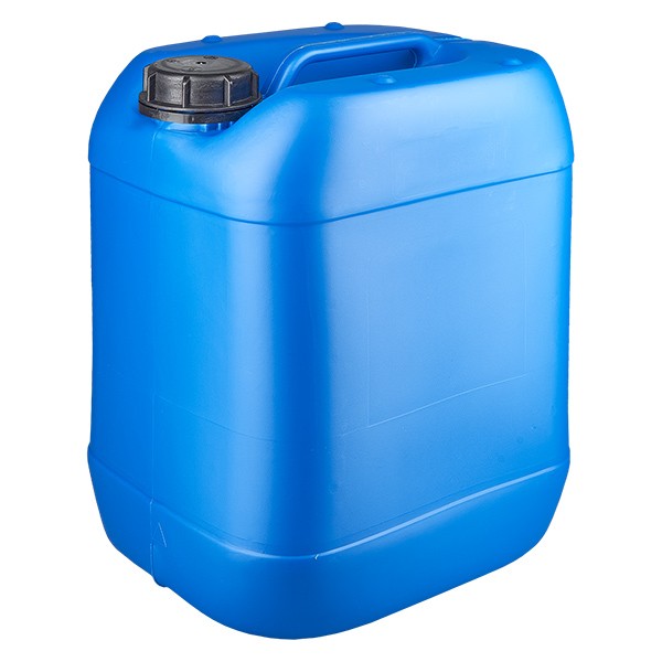 Bidon 20 litres bleu avec bouchon à vis et fermeture inviolable