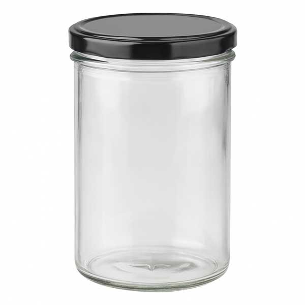 Verre renversé de 435ml avec couvercle BasicSeal noir UNiTWIST