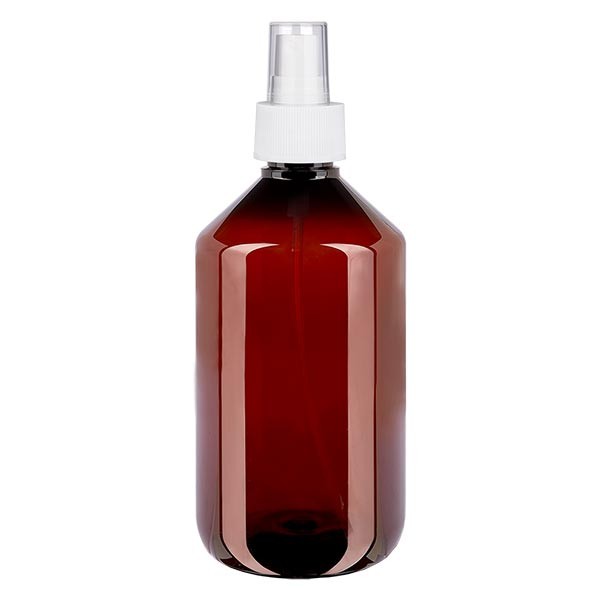 Bouteille ambrée et vaporisateur, 500 ml