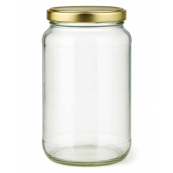 1700ml Verre rond avec couvercle BasicSeal or UNiTWIST
