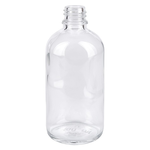 Flacon compte-gouttes 100 ml DIN18 - verre clair