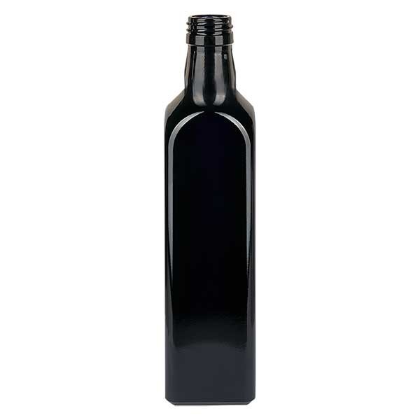 Bouteille d'huile rectangulaire en verre violet 1000 ml, UNI 31,5x24