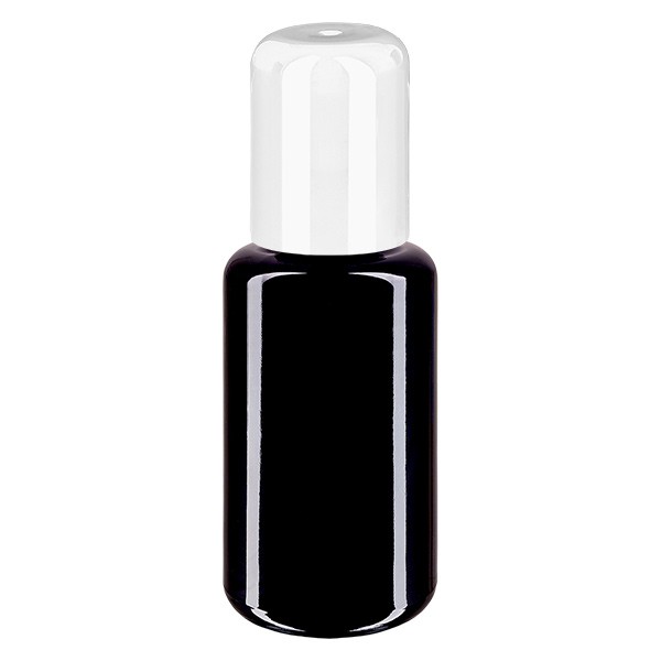 Flacon de déodorant en verre violet 30 ml, déo à bille vide