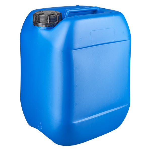 Bidon 10 litres bleu avec bouchon à vis et fermeture inviolable