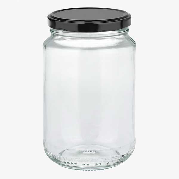 375ml pot rond avec couvercle BasicSeal noir UNiTWiST