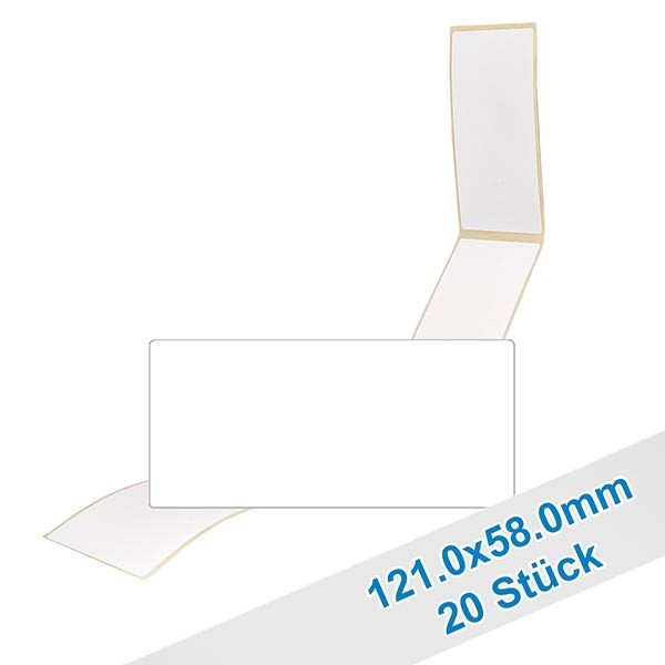 Paquet de 20 étiquettes 58,0 x 121,0 mm inscriptibles