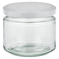 Verre rond 330ml avec couvercle BasicSeal blanc UNiTWIST Verre rond 330ml avec couvercle BasicSeal blanc UNiTWIST